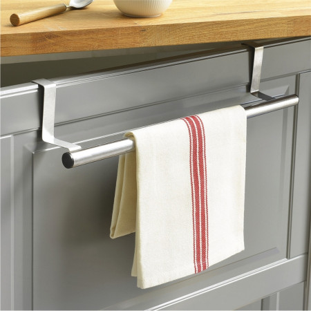 Porte-Torchons et Serviettes Extensible (25 à 40 cm) à Suspendre en Acier Chromé