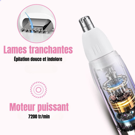 Tondeuse et Rasoir Électrique Sans Fil Mixte et Indolore - Rechargeable avec Écran LCD et Accessoires pour Tout le Corps