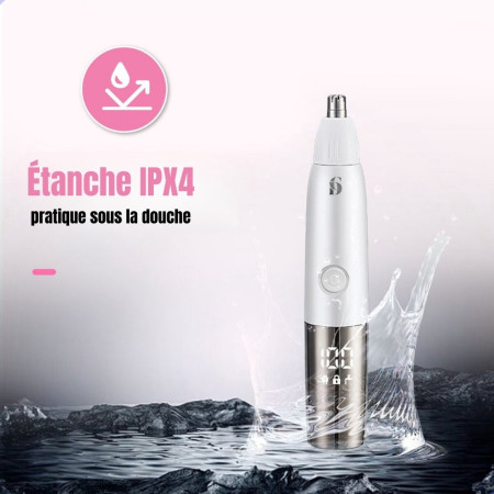 Tondeuse et Rasoir Électrique Sans Fil Mixte et Indolore - Rechargeable avec Écran LCD et Accessoires pour Tout le Corps