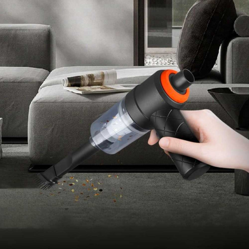 Mini Aspirateur et Souffleur Sans Fil Rechargeable 2 en 1 avec accessoires