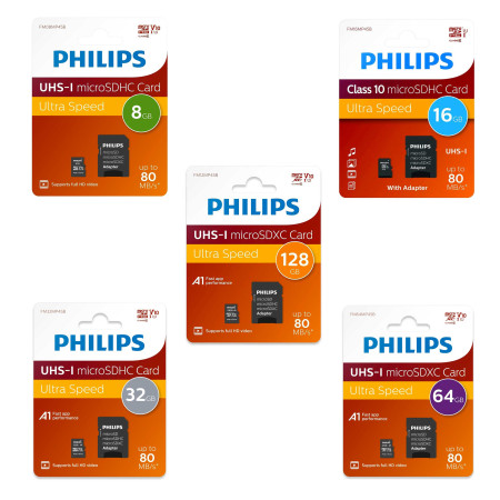 Philips MicroSDHC + Adaptateur au détail