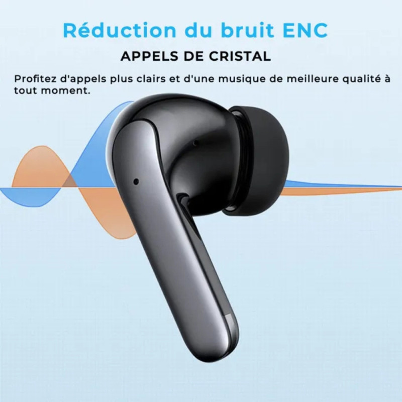 Écouteurs Sans Fil Bluetooth Tactile avec Étui de Chargement et Affichage Numérique Multifonctions