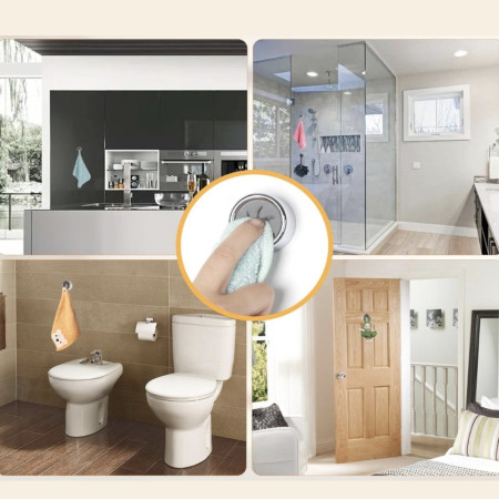 Pack de Porte-Torchons Adhésifs Ronds pour Cuisine, Salle de Bain et Maison