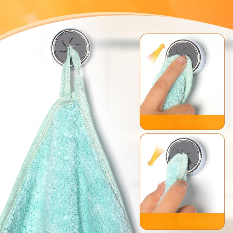 Pack de Porte-Torchons Adhésifs Ronds pour Cuisine, Salle de Bain et Maison