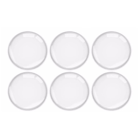 Pack de Butées de Porte Autocollantes Transparentes avec Amortisseur et Protection Ronde 40 mm