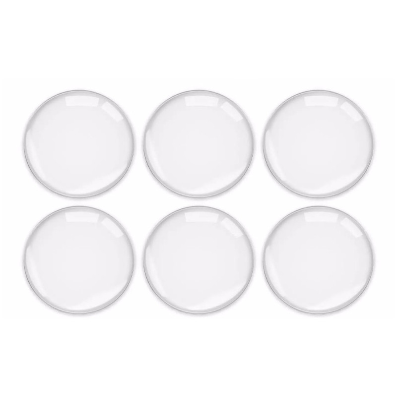 Pack de Butées de Porte Autocollantes Transparentes avec Amortisseur et Protection Ronde 40 mm