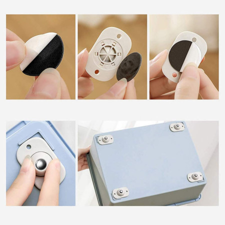 Pack de Mini Roulettes Universelles Auto-Adhésives Résistantes et Pivotantes à 360°