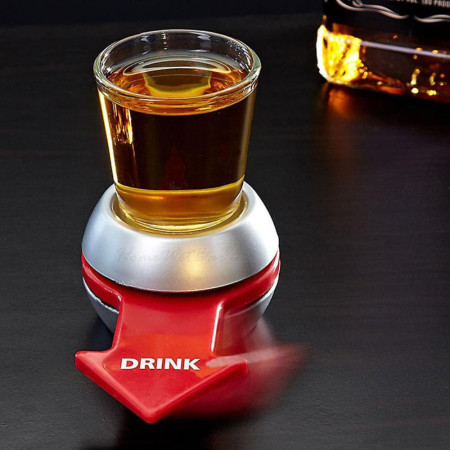 Jeu pour Apéro Spin The Arrow avec Verre à Shot et Flèche Tournante