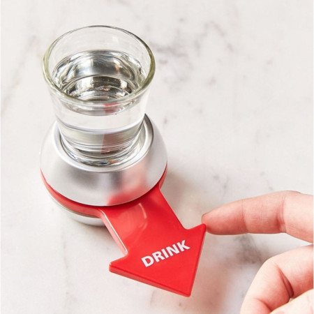 Jeu pour Apéro Spin The Arrow avec Verre à Shot et Flèche Tournante