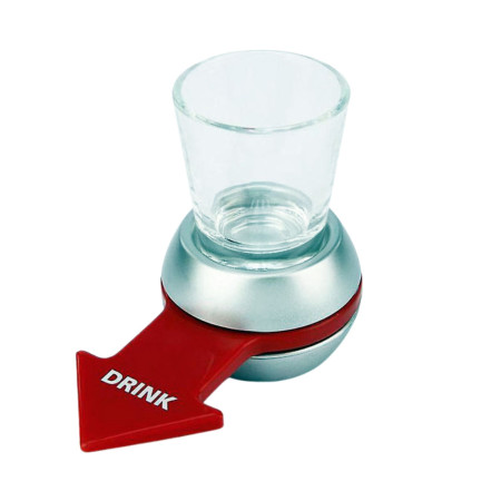 Jeu pour Apéro Spin The Arrow avec Verre à Shot et Flèche Tournante