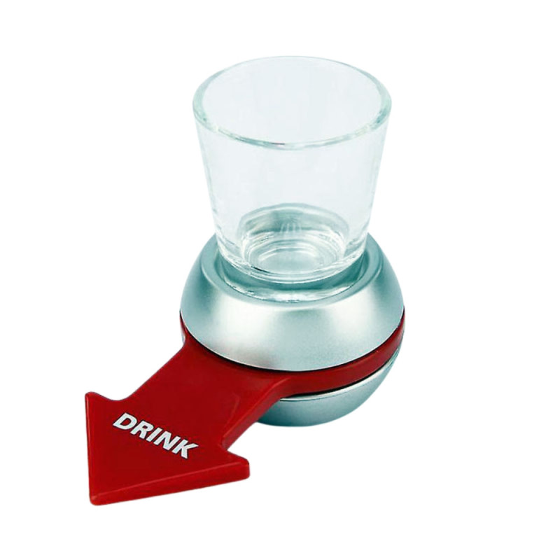Jeu pour Apéro Spin The Arrow avec Verre à Shot et Flèche Tournante