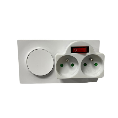 Biplite 2 Prises avec Interrupteur Intégré - 2x16A - 230V