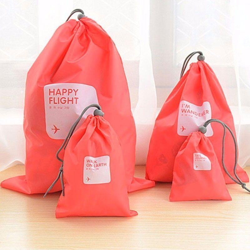 Pack de 4 Organisateur de Valise Etanche pour Chaussures, Sous-Vêtements etc