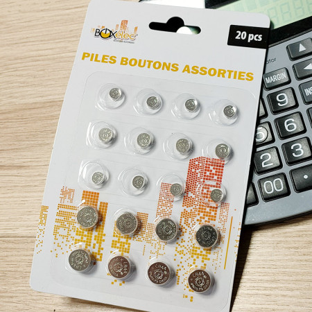 Pack de 20 Piles Boutons Assorties pour Appareils Multiples