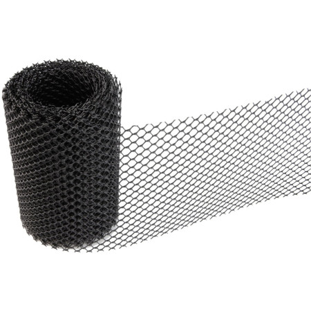 Grillage de Protection en Mailles Fines pour Gouttière avec Crochets de Montage - 15cm x 6M