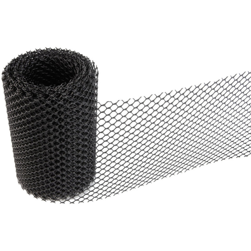 Grillage de Protection en Mailles Fines pour Gouttière avec Crochets de Montage - 15cm x 6M