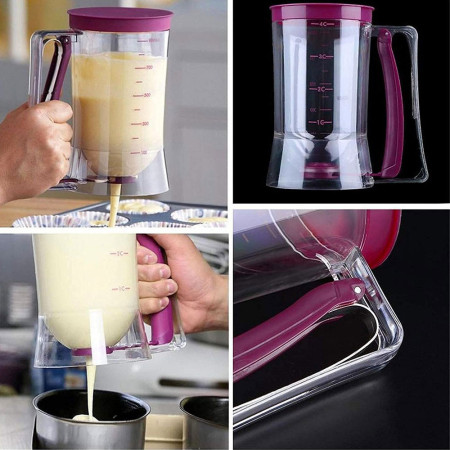 Distributeur de pâte 900 mL pour crêpes, pancakes et pâtisseries