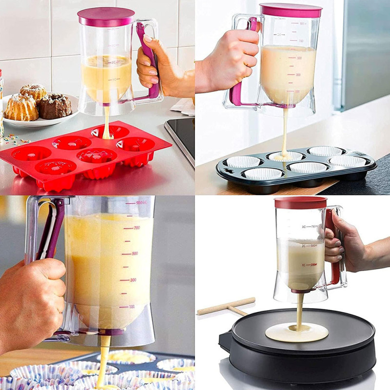 Distributeur de pâte 900 mL pour crêpes, pancakes et pâtisseries