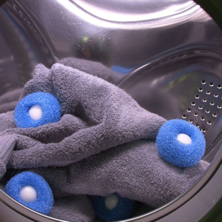 Pack de 4 Balles de Lavage Écologiques pour Machine à Laver et Réduction des Peluches