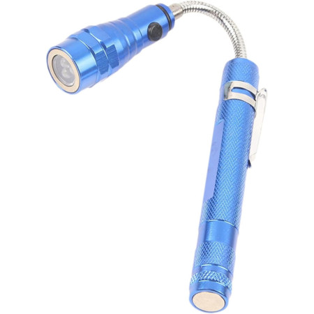 Lampe de Poche Télescopique Magnétique Flexible 17 à 55 cm avec 3 LED et Intensité Réglable