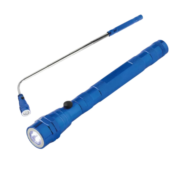 Lampe de Poche Télescopique Magnétique Flexible 17 à 55 cm avec 3 LED et Intensité Réglable