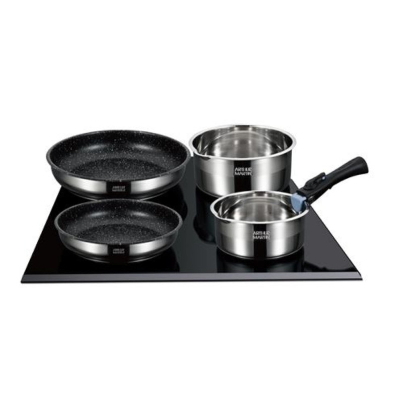 Batterie de Cuisine 15 Pièces Arthur Martin Poêles et Casseroles en Inox avec Accessoires