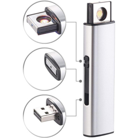 Briquet Electrique USB Rechargeable sans Flamme ni Gaz