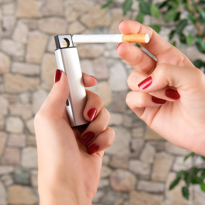 Briquet Electrique USB Rechargeable sans Flamme ni Gaz