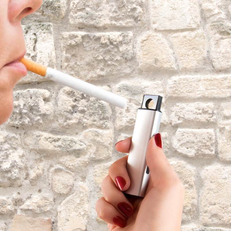 Briquet Electrique USB Rechargeable sans Flamme ni Gaz