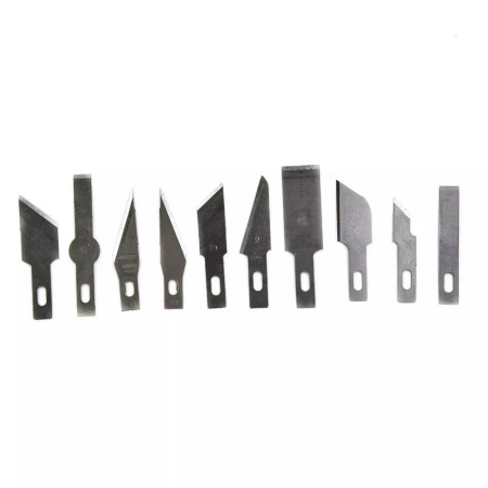 Set de Cutter de Précision avec 10 Lames Interchangeables et Boîte de Rangement pour Loisirs Créatifs