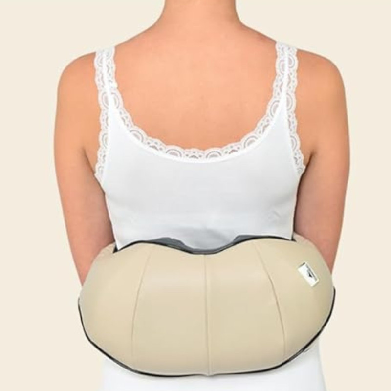 Masseur Shiatsu Chauffant Sans Fil Pour Nuque, Épaules et Dos pour Soulager Tensions et Douleurs