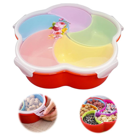 Set Apéro en Fleur avec Couvercle et Compartiments Amovibles