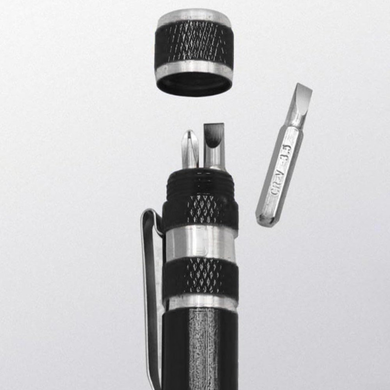 Stylo Tournevis Multifonctions de Precision 10 en 1 Magnetique et Portable