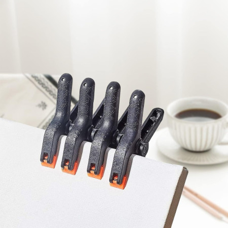 Pack de 4 Pinces à Ressort en Nylon Robuste Serre-Joint Polyvalent Pour Bricolage - Ouverture 50mm