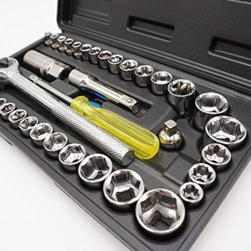 Coffret à Douilles 39 Pièces avec Accessoires