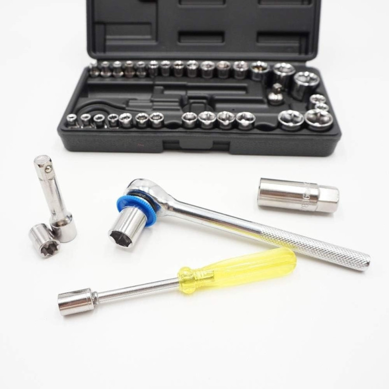 Coffret à Douilles 39 Pièces avec Accessoires