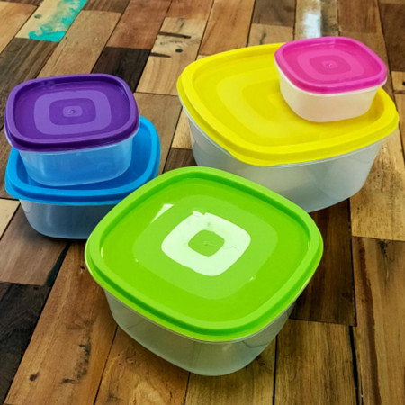Lot de 5 Boîtes Alimentaires Hermétiques avec Couvercles pour Conservation et Réfrigération