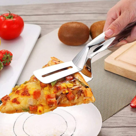 Pince à Frire de Cuisine en Acier Inoxydable Multifonction pour Viande au Barbecue et Plancha
