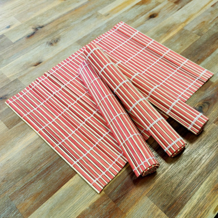 Lot de 4 Sets de Table en Bambou - Résistants et Faciles à Nettoyer