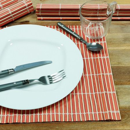 Lot de 4 Sets de Table en Bambou - Résistants et Faciles à Nettoyer