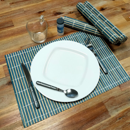 Lot de 4 Sets de Table en Bambou - Résistants et Faciles à Nettoyer