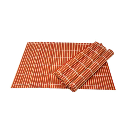 Lot de 4 Sets de Table en Bambou - Résistants et Faciles à Nettoyer