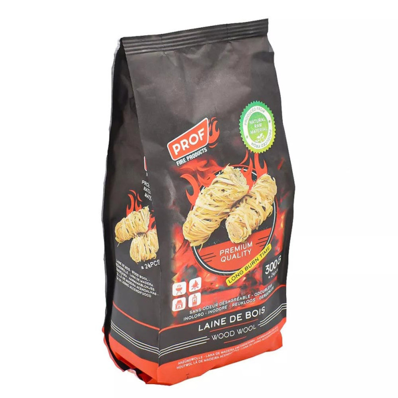 Allume-feux écologiques en laine de bois – Pack de 24