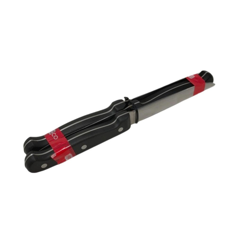 Lot de 3 couteaux à steak en acier inoxydable – Lame lisse 11 cm
