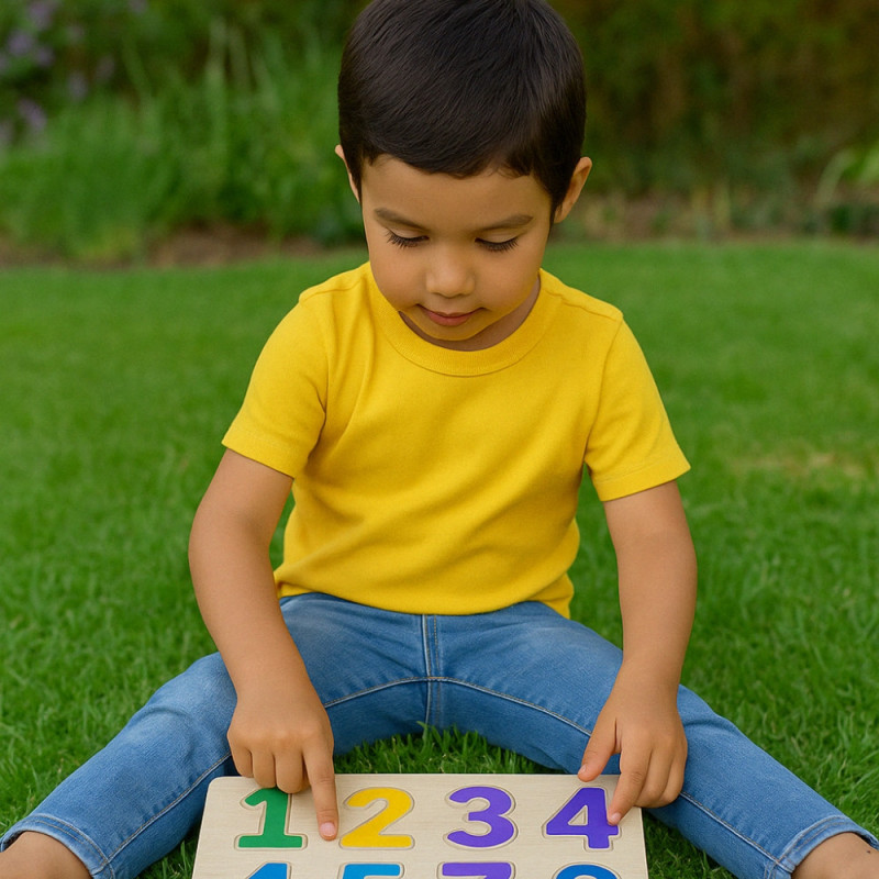 Pack De 2 Puzzles En Bois Jouet Éducatif Et Montessori Pour Enfants Lettres A-Z Et Chiffres 0-9 Dès 2 Ans