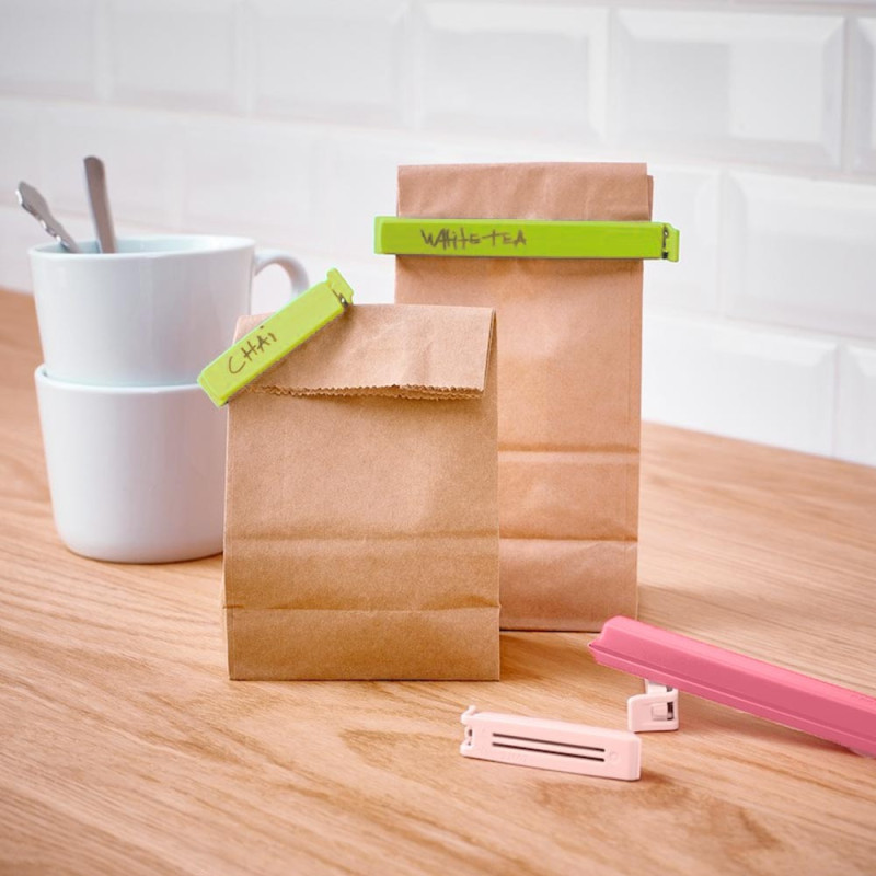 Clips de Fermeture Alimentaires (x18) – Réutilisables, Hermétiques et Colorés