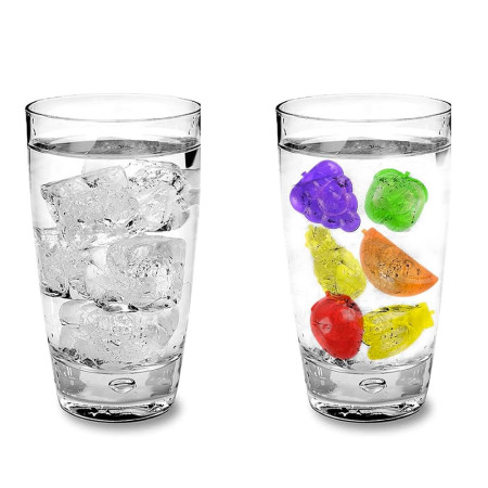 Glaçons réutilisables en forme de fruits – Lot de 20 pour boissons fraîches sans eau ajoutée