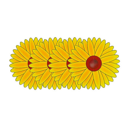 Stickers anti-mouches motif tournesol – Pack de 4, usage intérieur, non toxique