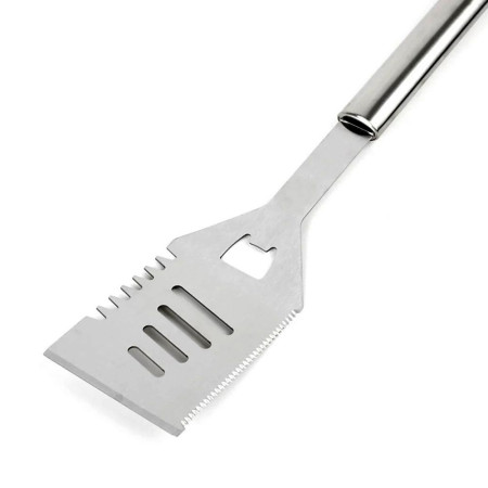 Spatule multifonctions en inox 35 cm – Outil 5 en 1 pour barbecue