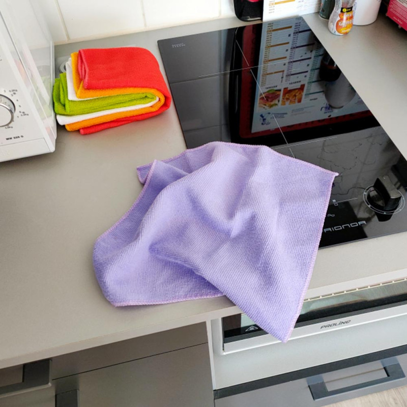 Torchons microfibres ultra absorbants – Lot de 5, 30x30cm